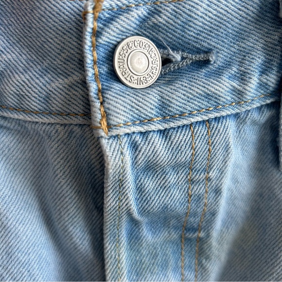 Levi's 501 Women's Denim Shorts - Light Blue - Button Fly - Distressed - Picture 4 of 7